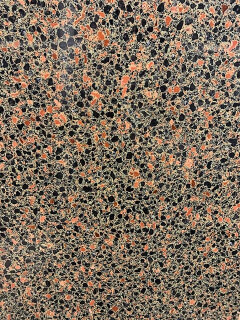 Orange-Black Speckle Terazzo